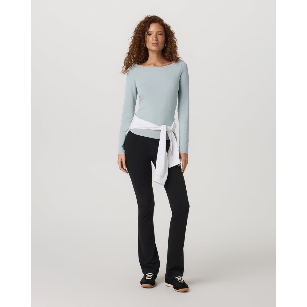 Vuori Women's Long Sleeve Tuvalu Boat Neck Blue Haze Size Large $68